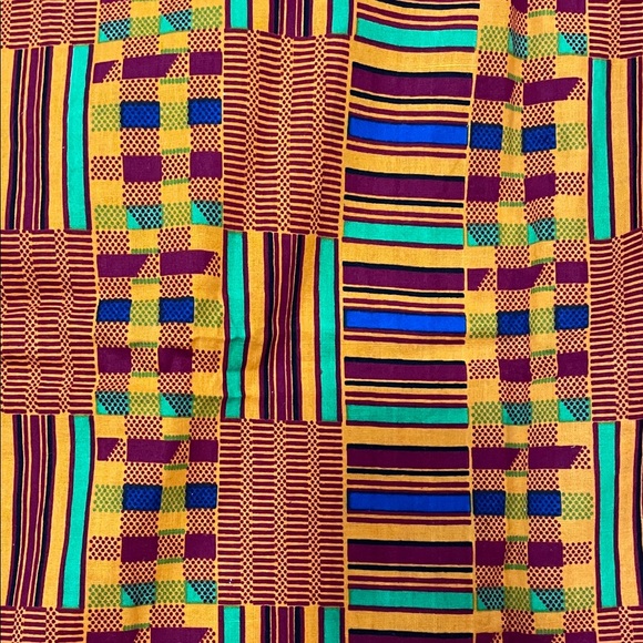 Hand-Dyed Ghanaian Kente Cloth - Picture 4 of 5